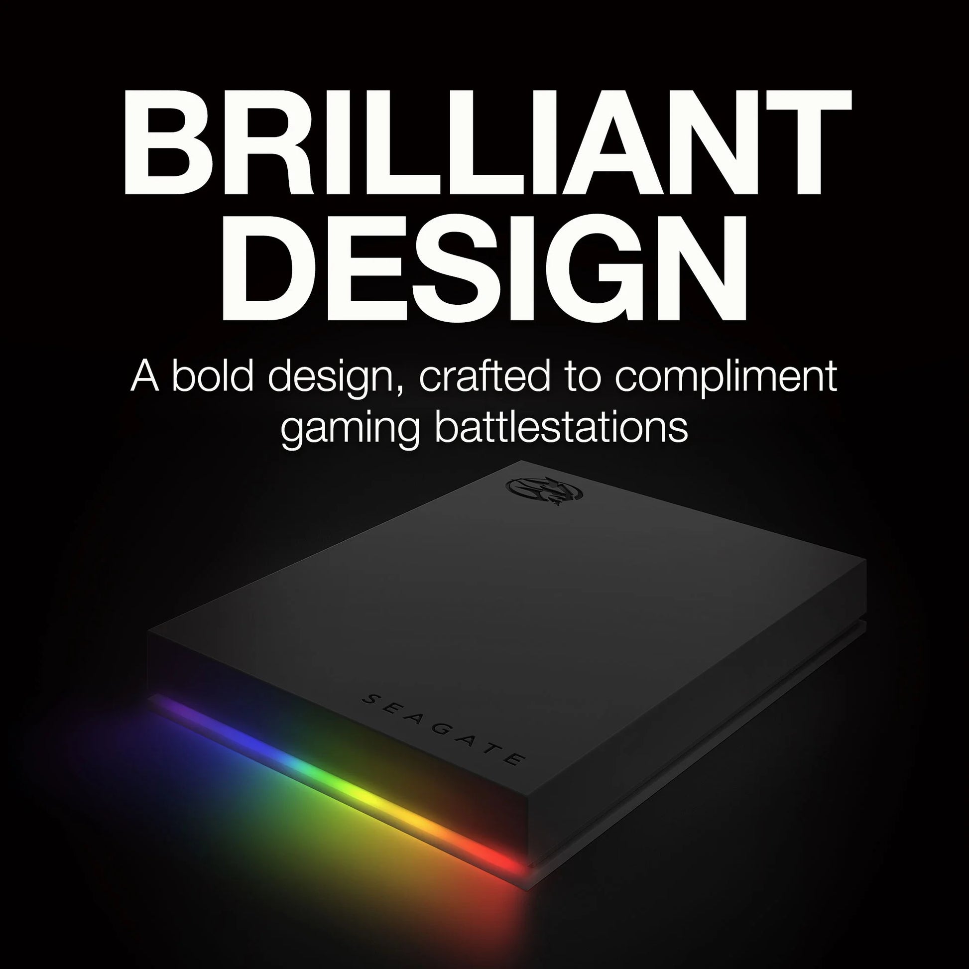 Firecuda Gaming 1TB External USB 3.2 Gen 1 Hard Drive with RGB LED Lighting (STKL1000400)