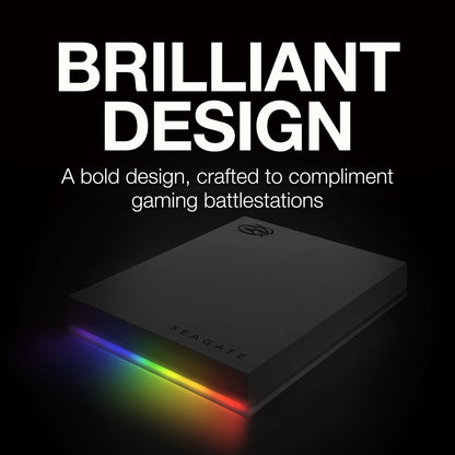 Firecuda Gaming 1TB External USB 3.2 Gen 1 Hard Drive with RGB LED Lighting (STKL1000400)