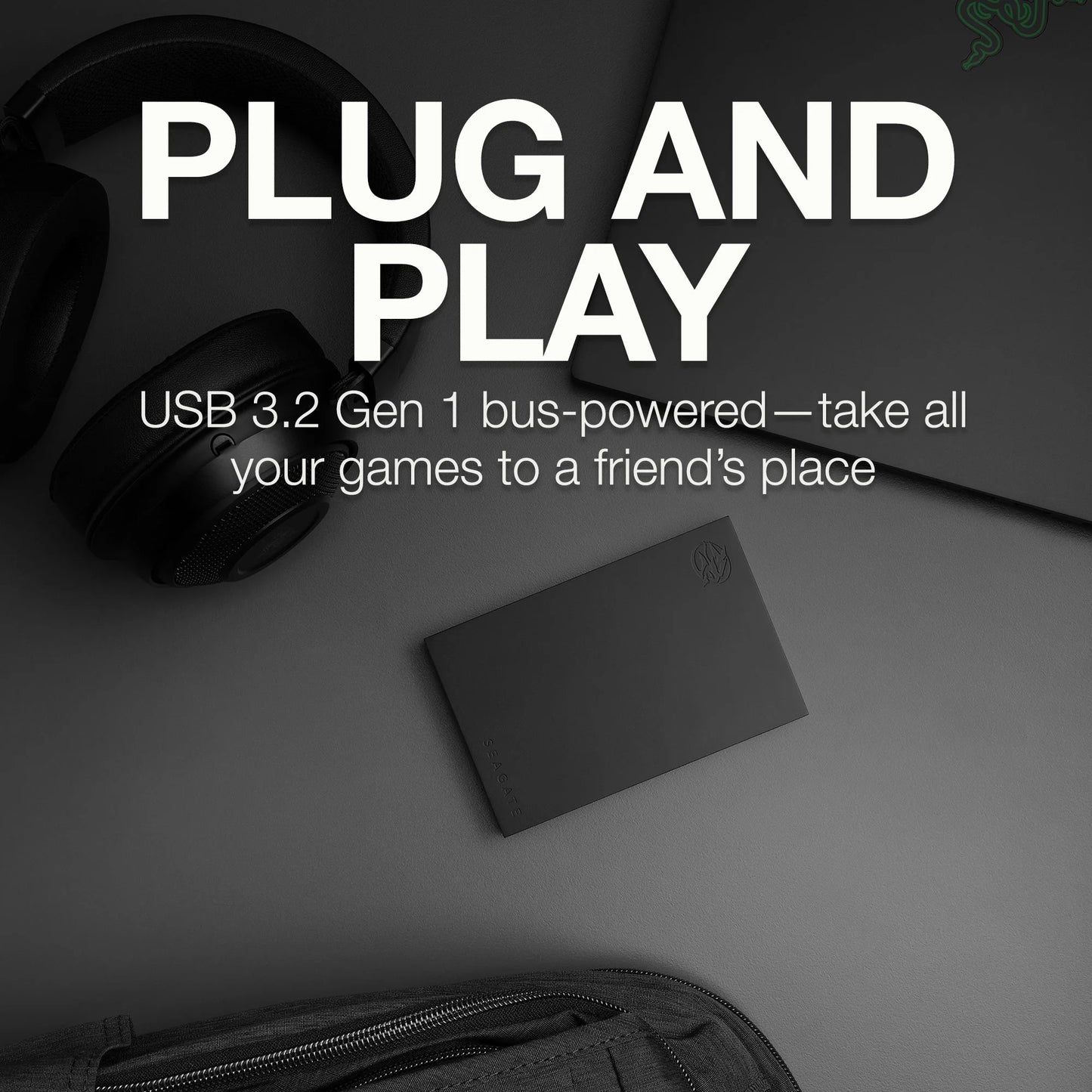 Firecuda Gaming 1TB External USB 3.2 Gen 1 Hard Drive with RGB LED Lighting (STKL1000400)