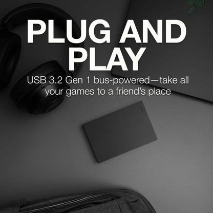 Firecuda Gaming 1TB External USB 3.2 Gen 1 Hard Drive with RGB LED Lighting (STKL1000400)