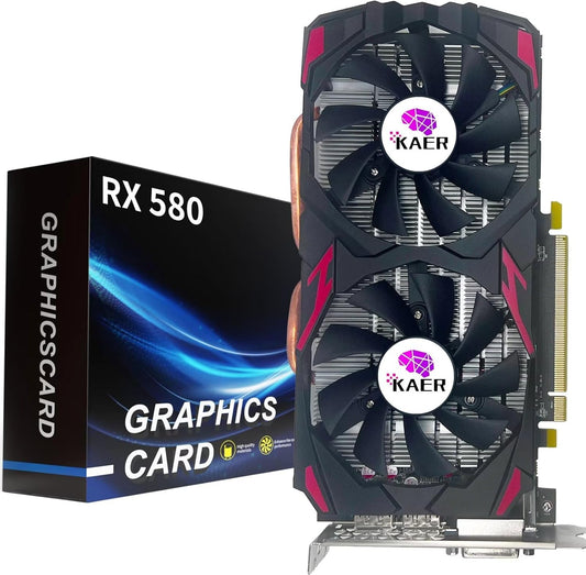 AMD Radeon RX 580 Graphics Card, 8GB, GDDR5, 256 Bit, Directx 12, PCI Express 3.0, DP/HDMI/DVI-D, Desktop Gaming Video Card, Computer GPU…