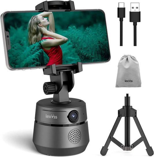 Webcam with Microphone 360° Auto Face Tracking 1080P